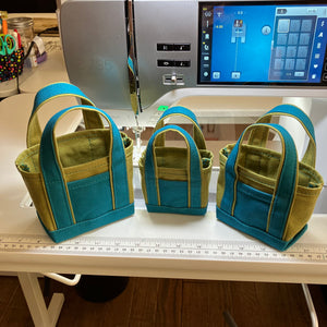 Tiny Tote - Apple Green / Teal