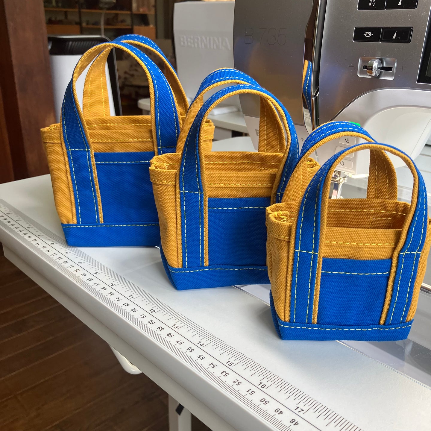Tiny Tote - Yellow / Blue